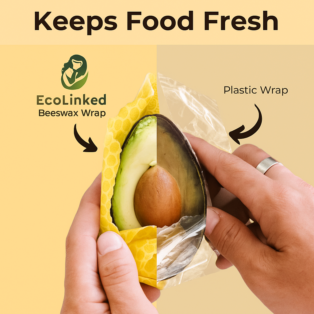 EcoLinked Beeswax Food Wraps – Reusable, Natural & Plastic-Free